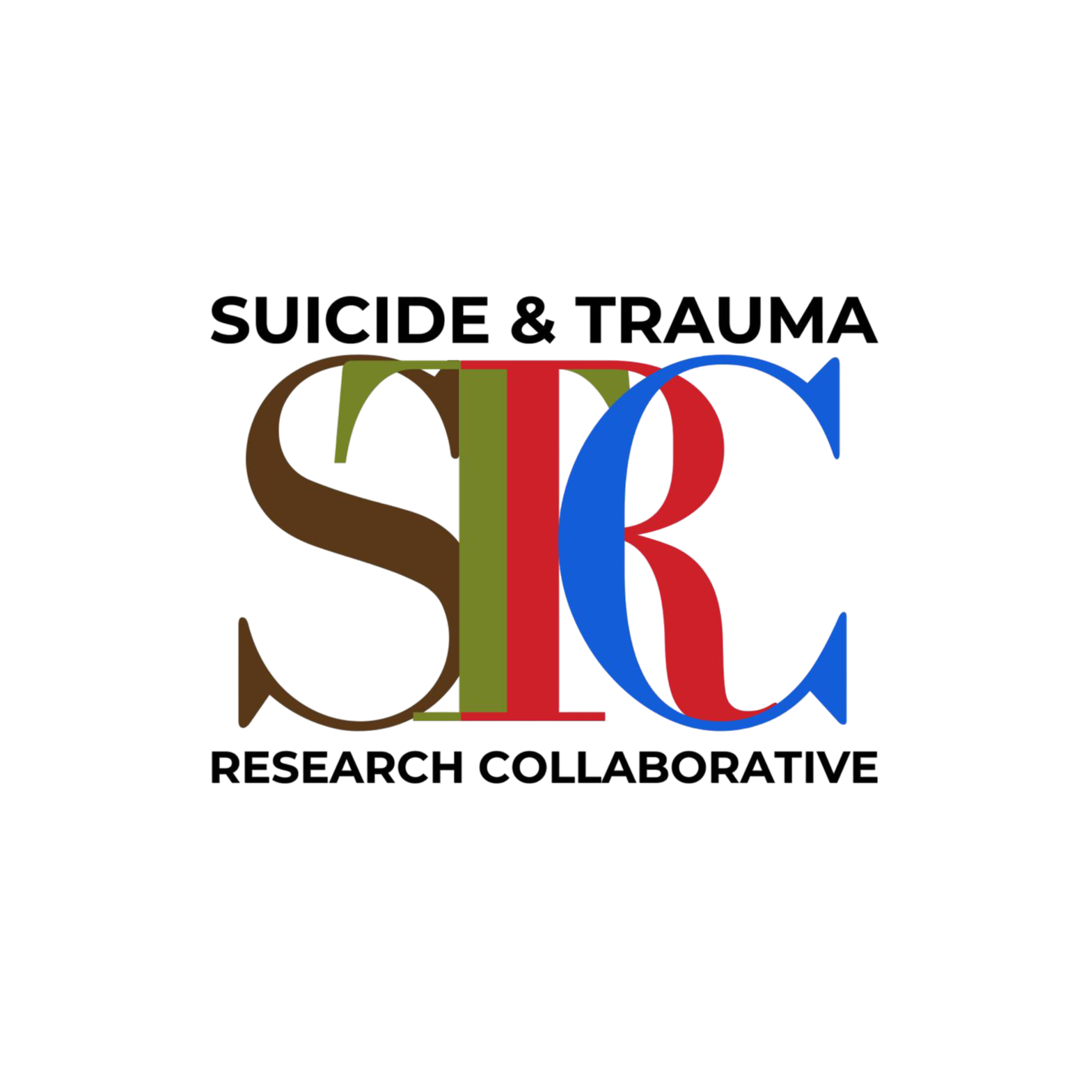 The logo features a stylized "STRC" with the words "SUICIDE & TRAUMA RESEARCH COLLABORATIVE" in a thin outline. The letter...